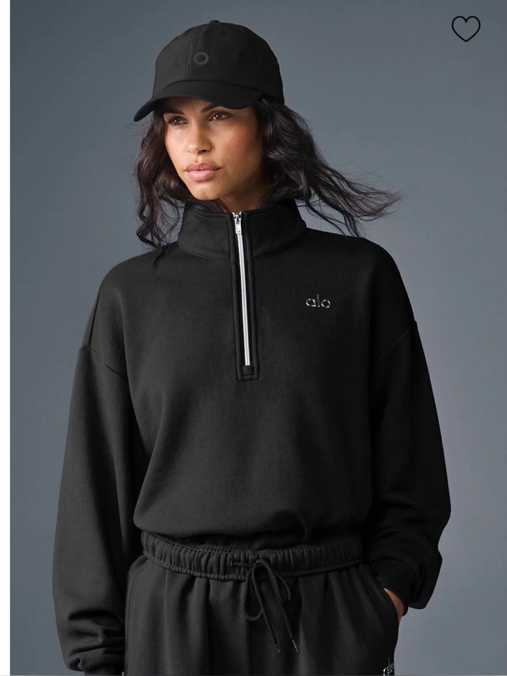 NWT Alo Yoga Accolade 1/4 Zip Pullover - Black